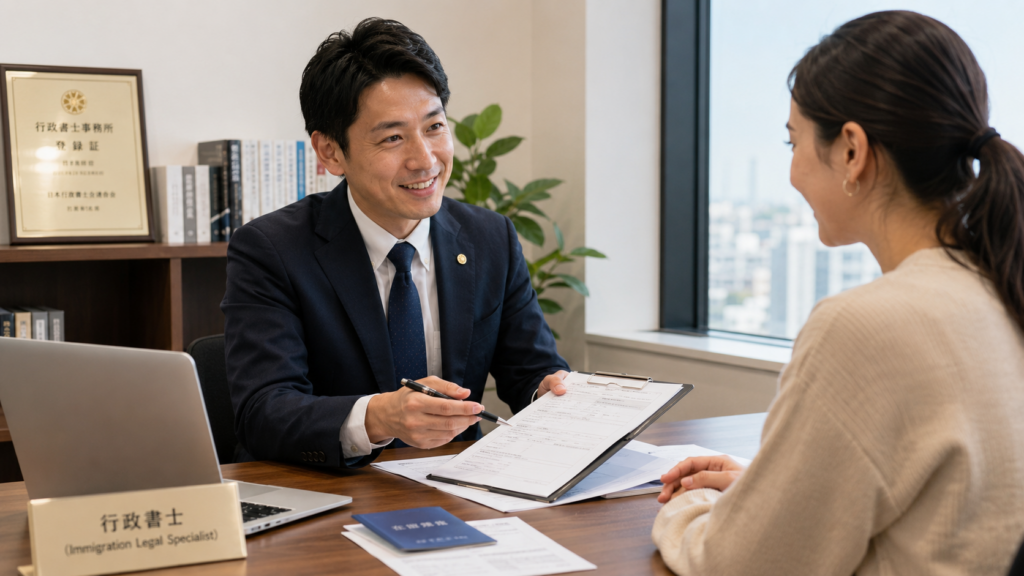 日本の在留カードとビザ書類
